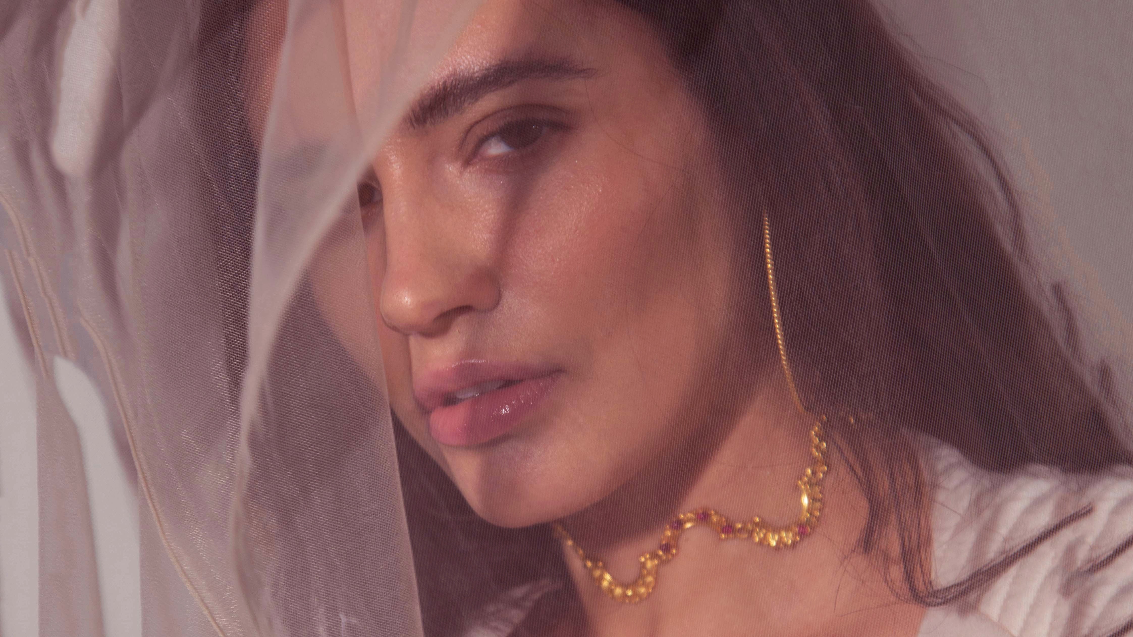 Statement earrings and choker necklaces