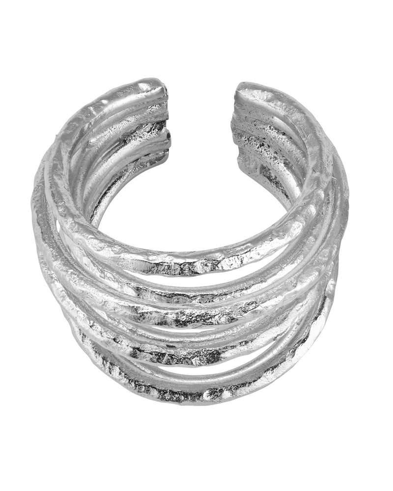 Botanical Whisper Ear Cuffs in silver, handcrafted vine-inspired design