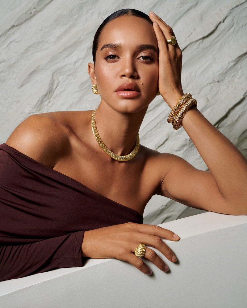 empowering gold statement jewellery