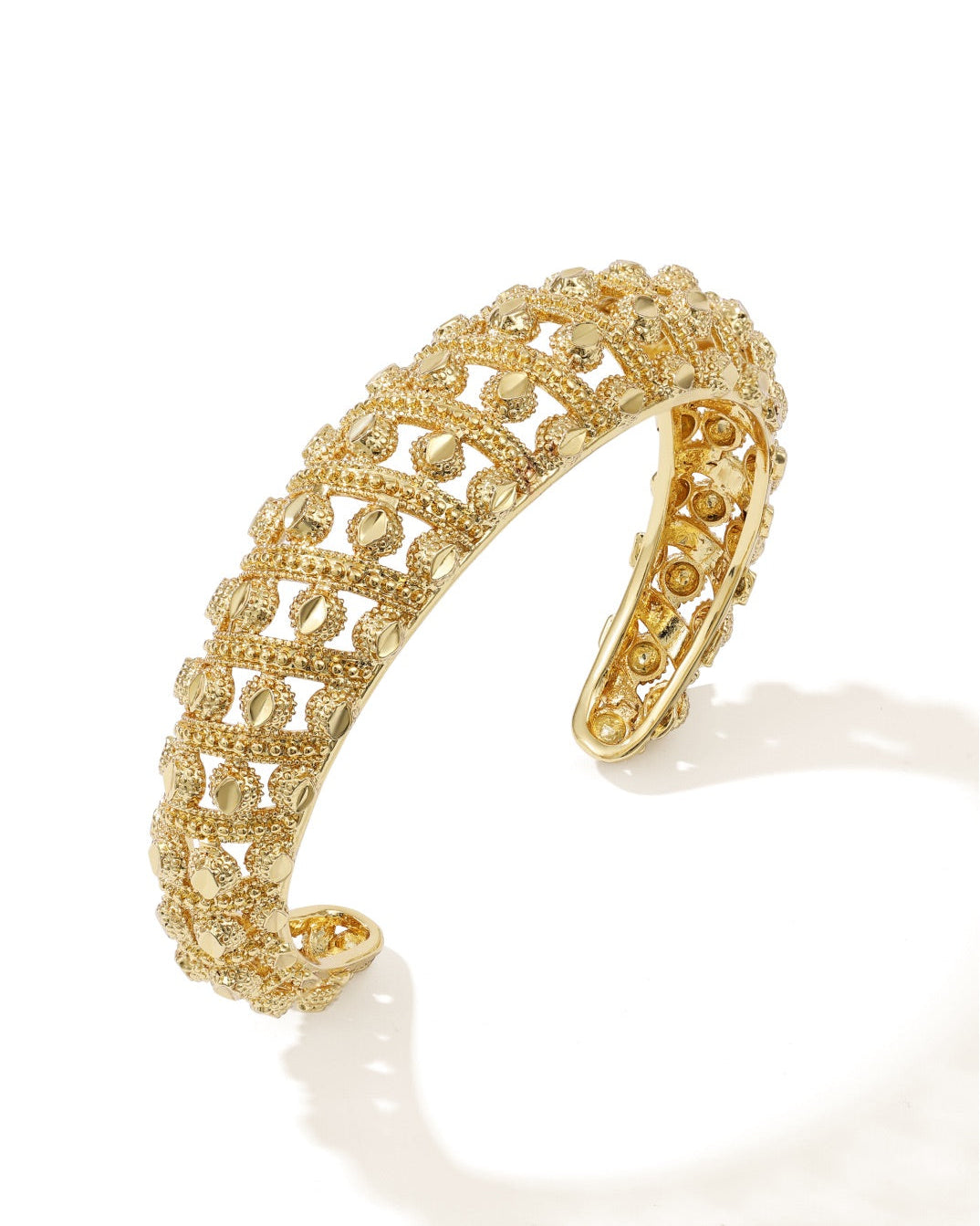 24 K gold plated shell-inspired bangle