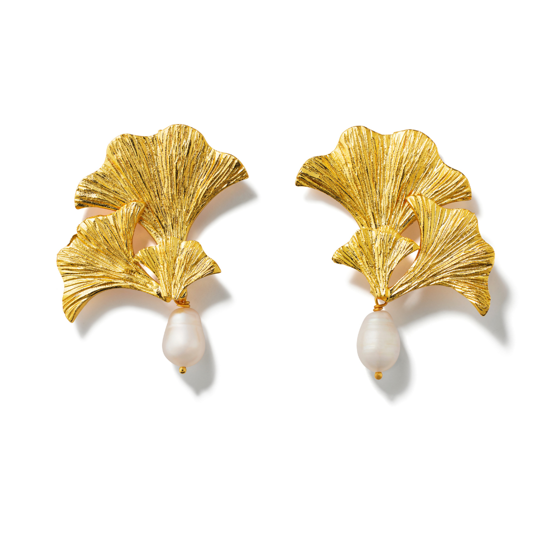 Enchanted Flora Pearl Drop Earrings