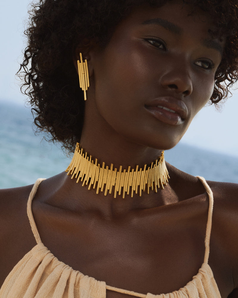 Warrior Golden Beam Earrings