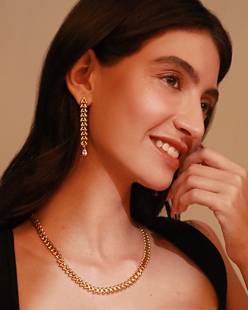 Y chain nubia goldchain necklace lynyer jewellery statement lAYER CHAINS