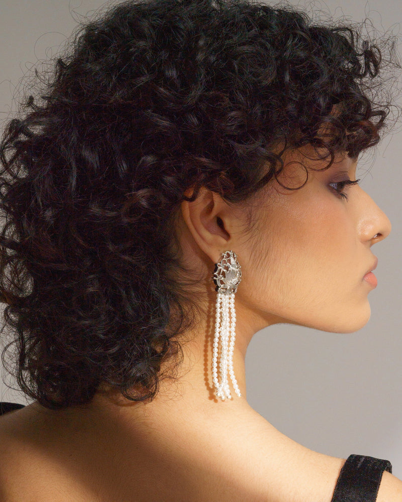 lotus chandelier drop earrings lynyer handmade set