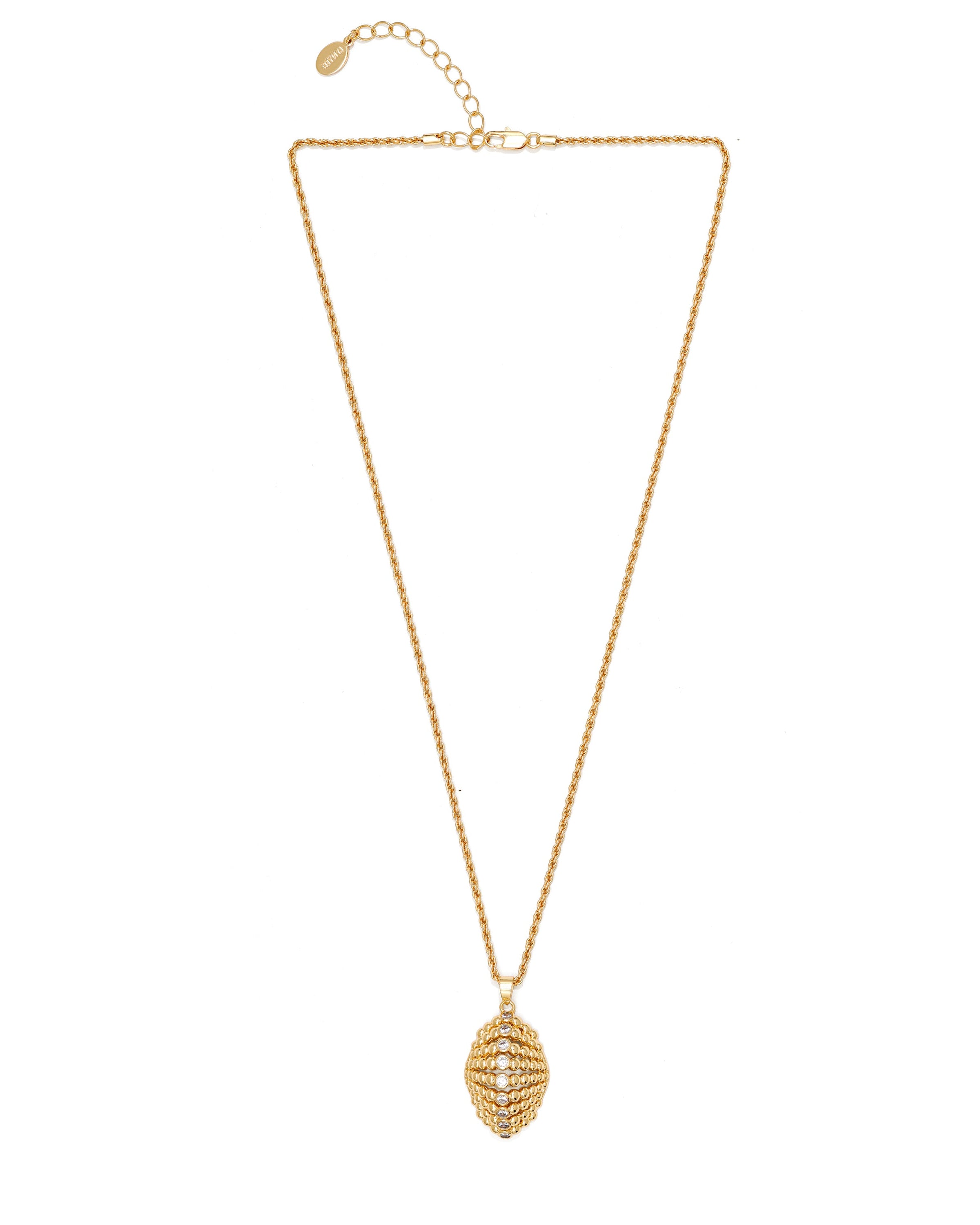 Statement gold pendant necklace perfect for day-to-night wear