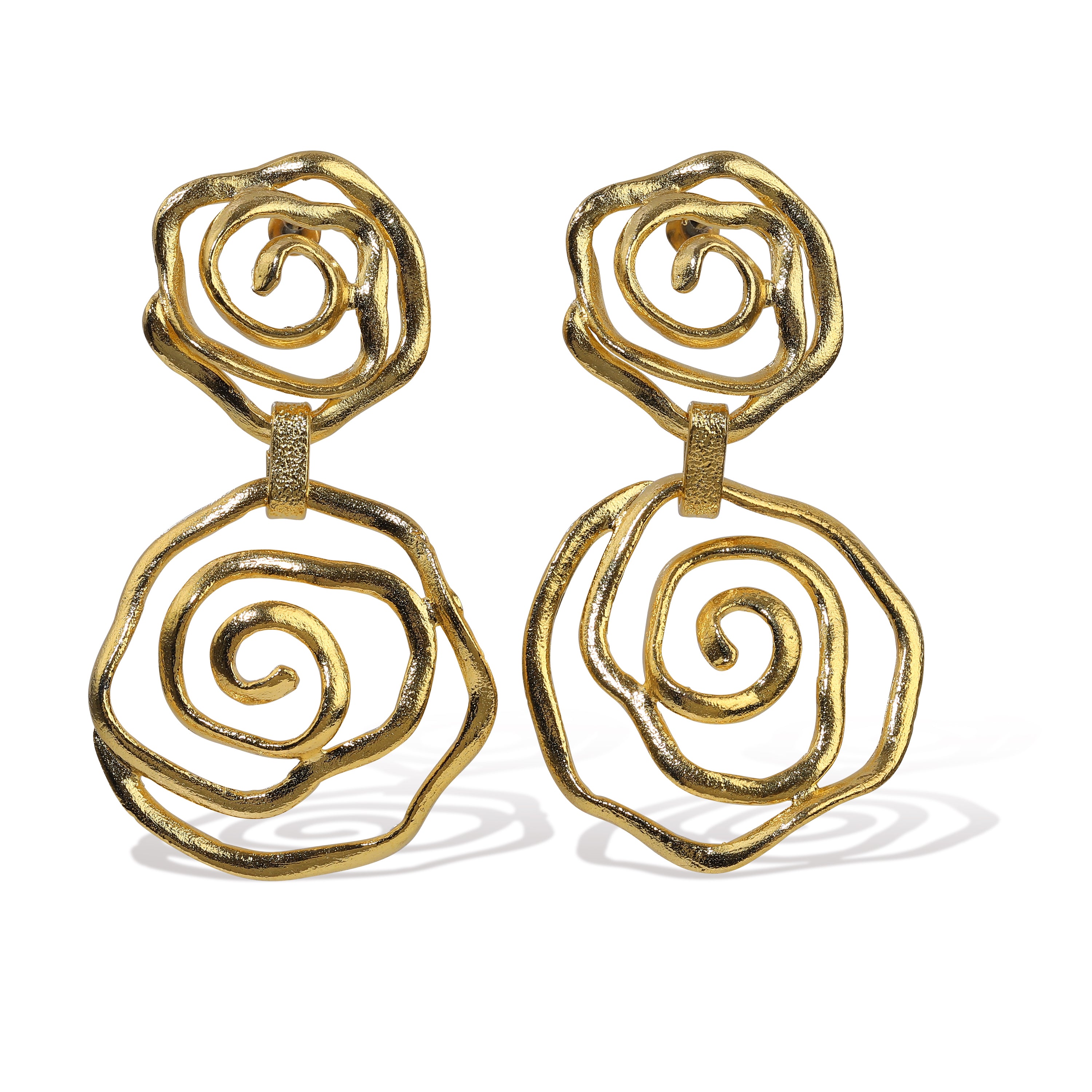 Floral Vortex Drop Earrings