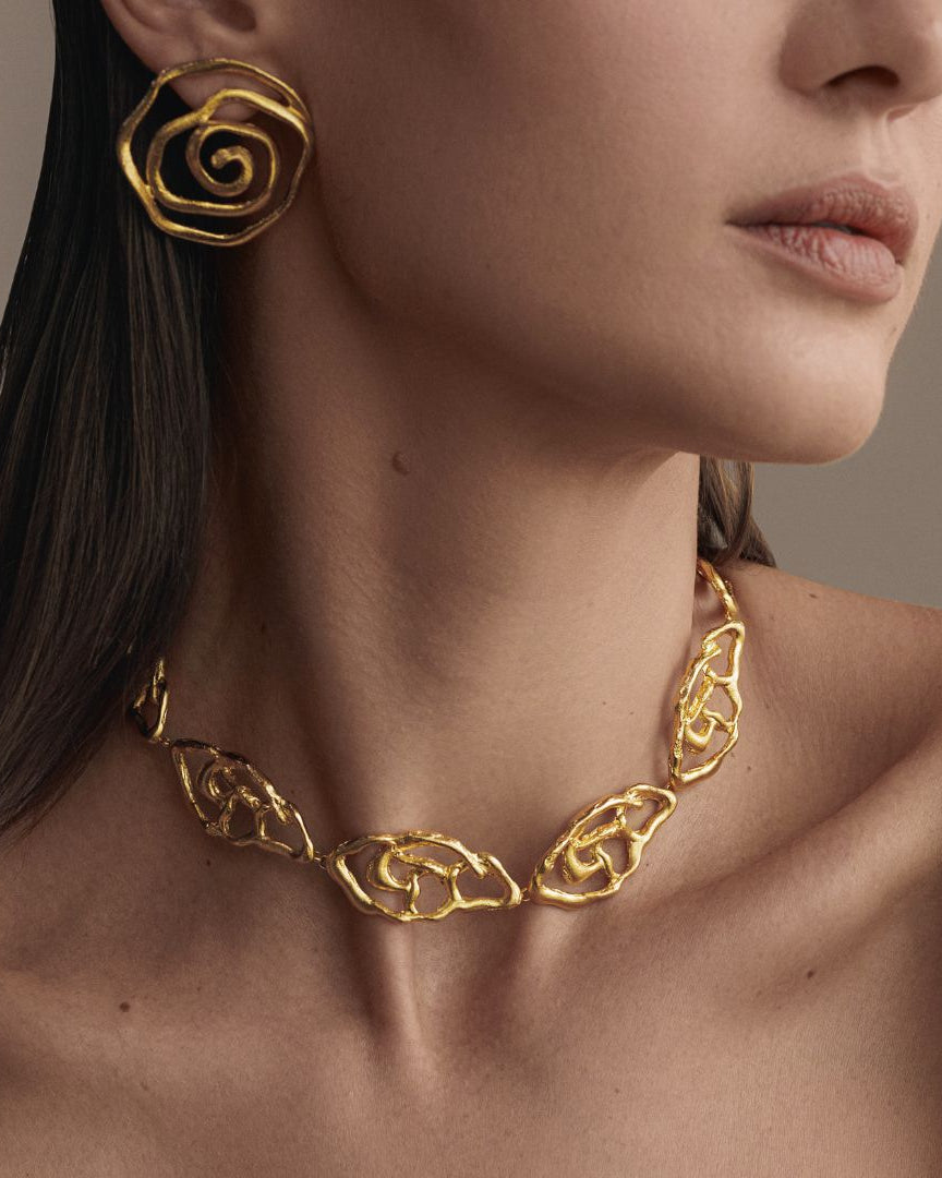 Botanical Whisper Abstract Necklace