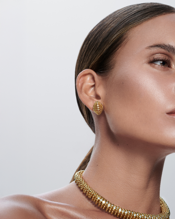 Minimalist gold stud earrings for everyday shine and elegance