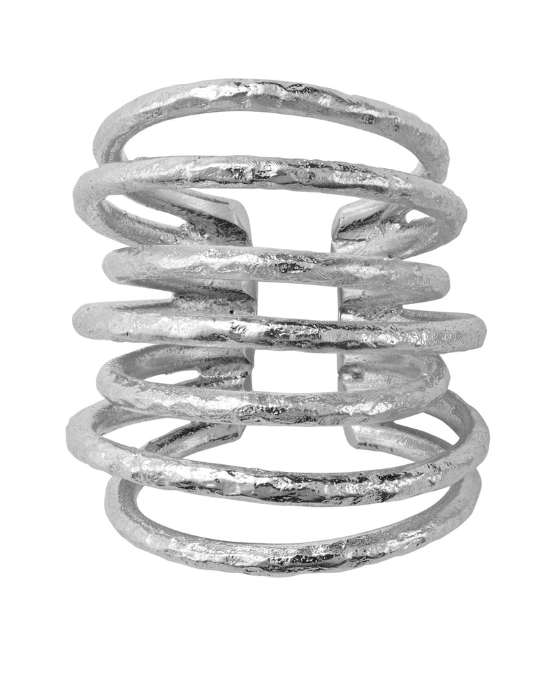 Non-pierced silver ear cuff for women