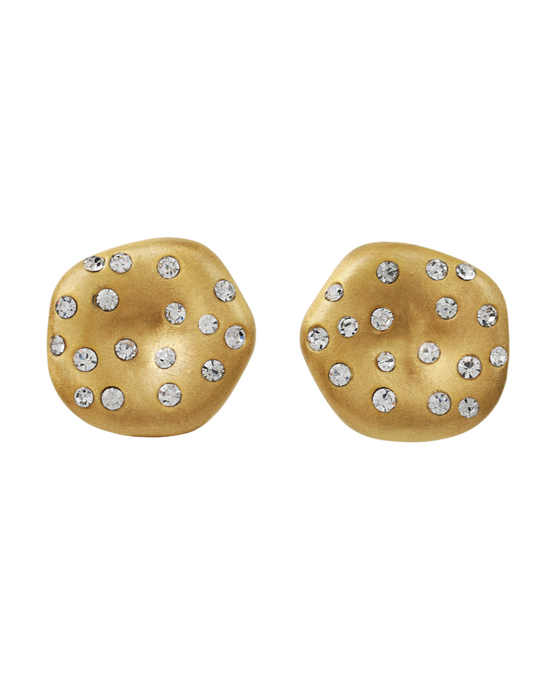 Aurora collection dust disc earrings in radiant gold