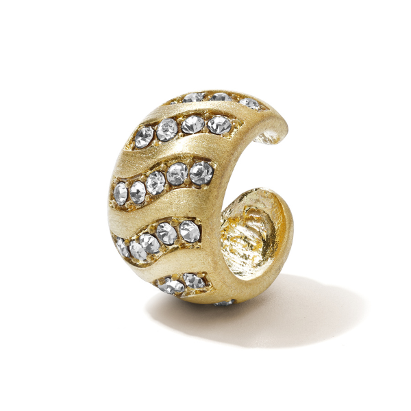 Gold wave ear cuff for women