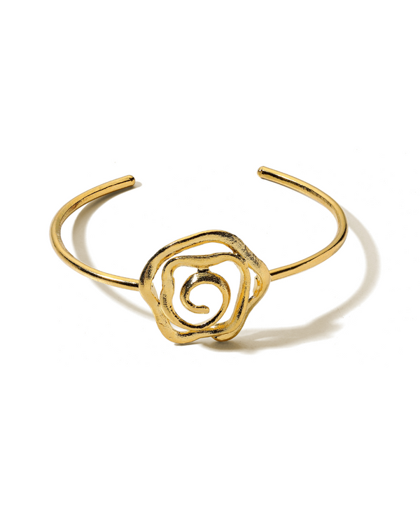 Delicate gold floral bracelet for women