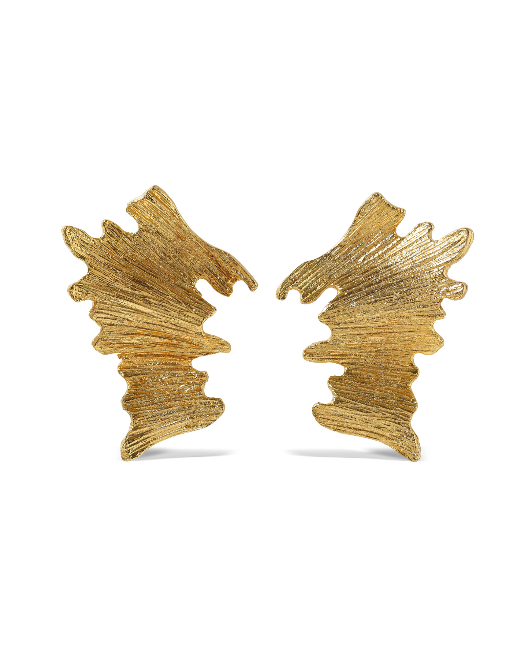 Bold gold statement earrings for women