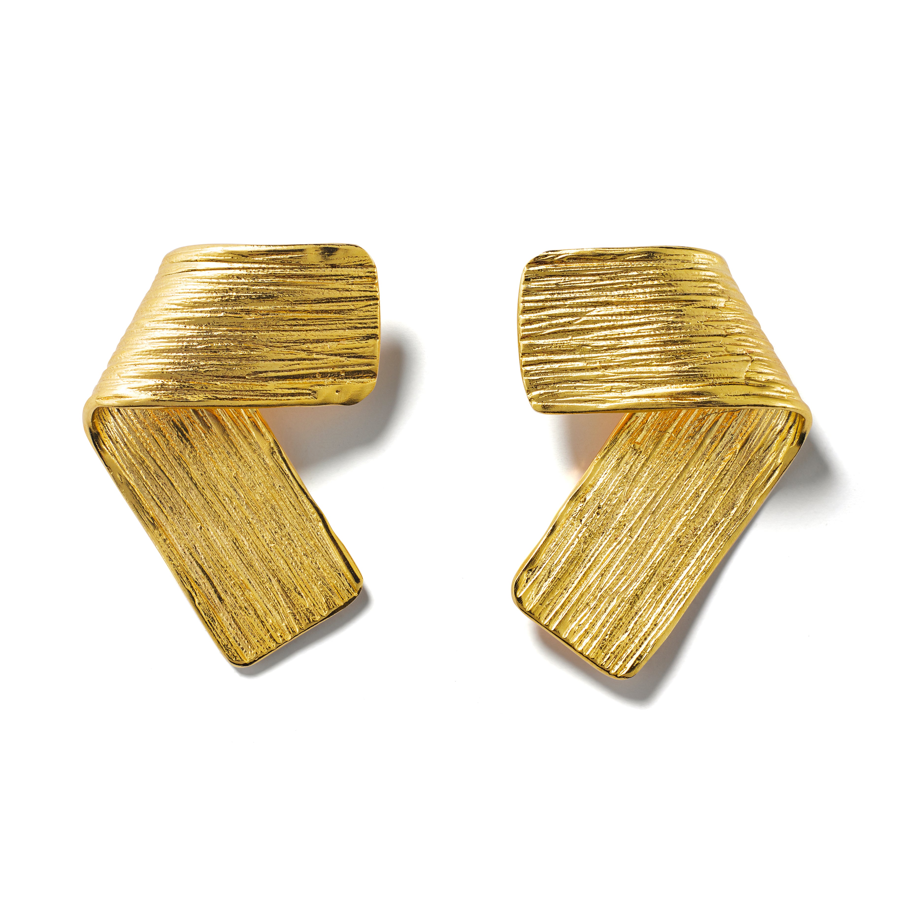 Lynyer statement earrings gold tree nature 