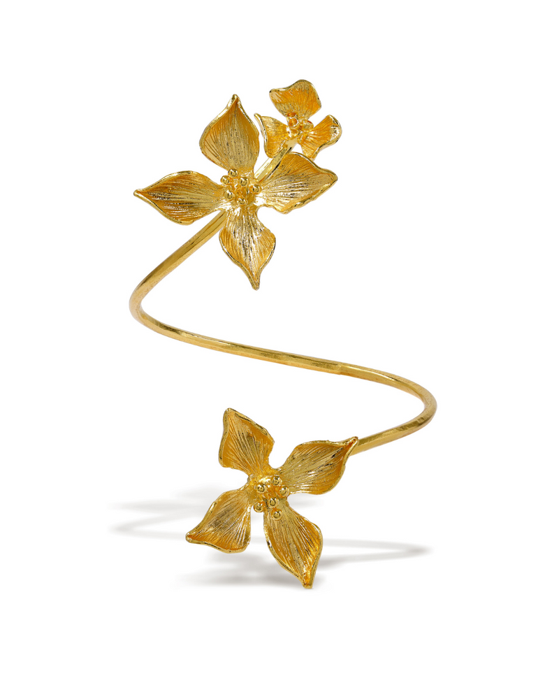 Adjustable gold cuff bracelet for women