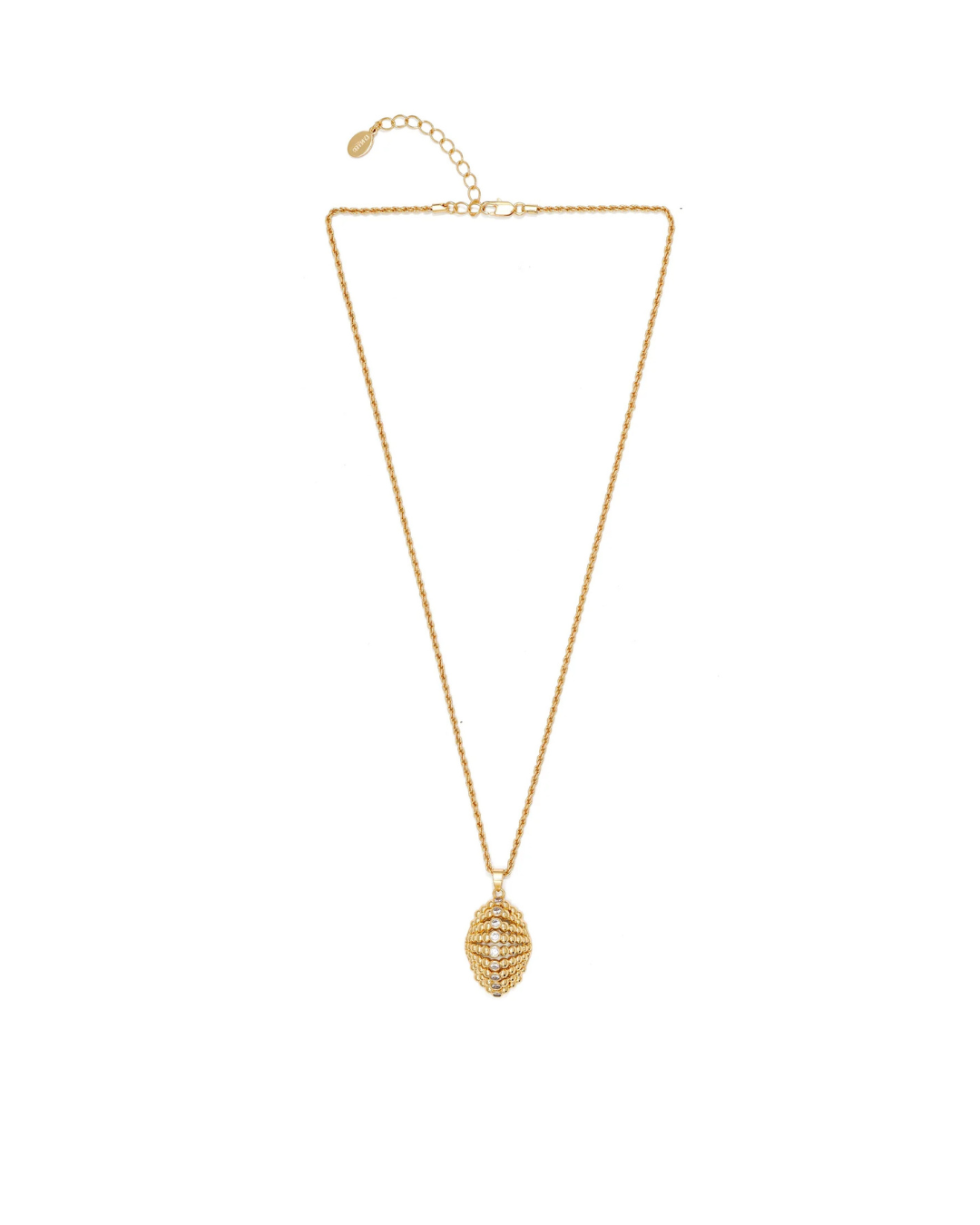 Statement gold pendant necklace perfect for day-to-night wear