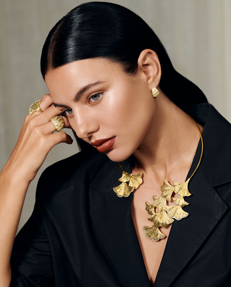 empowered woman in statement jewellery