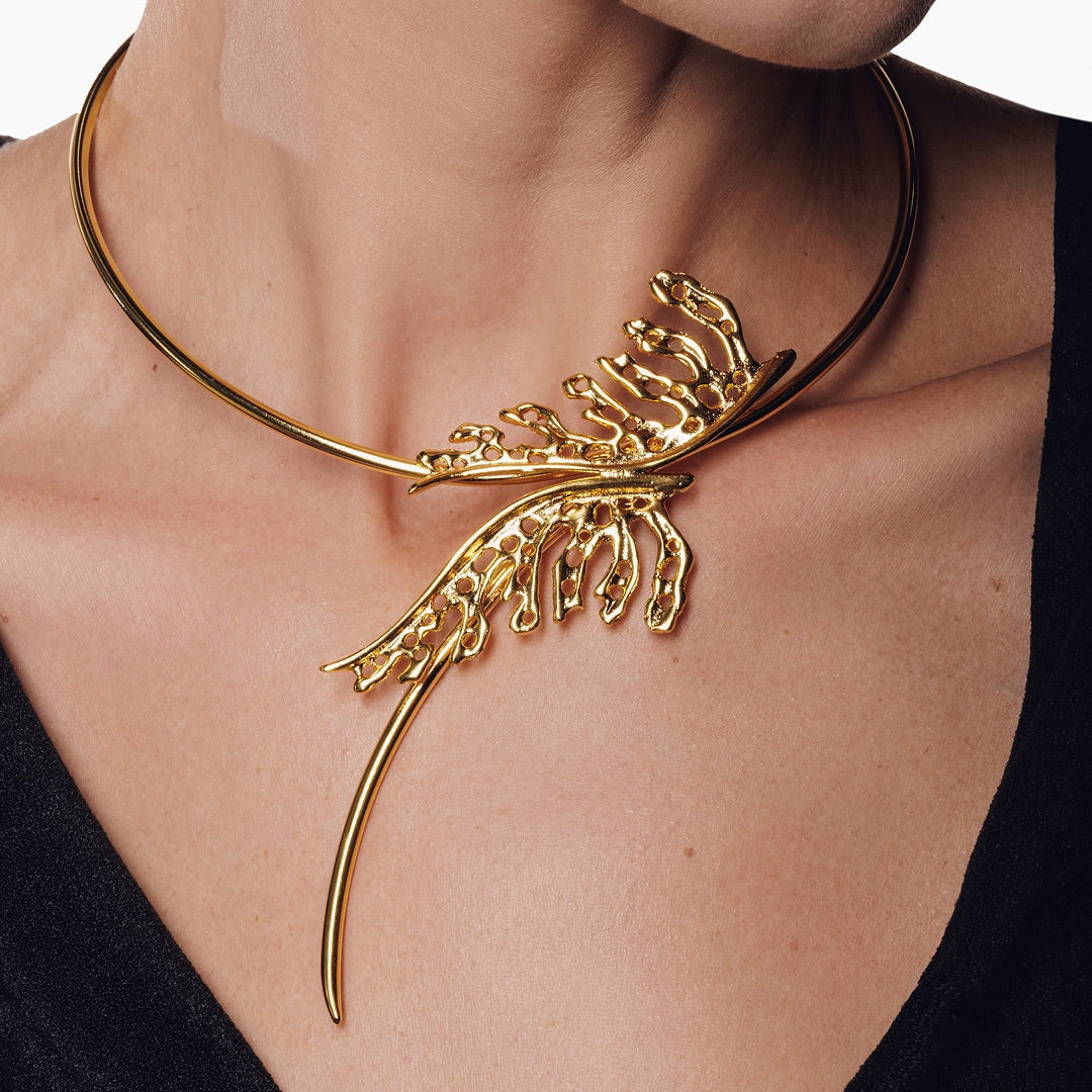 Mystic Leaf statement necklace
