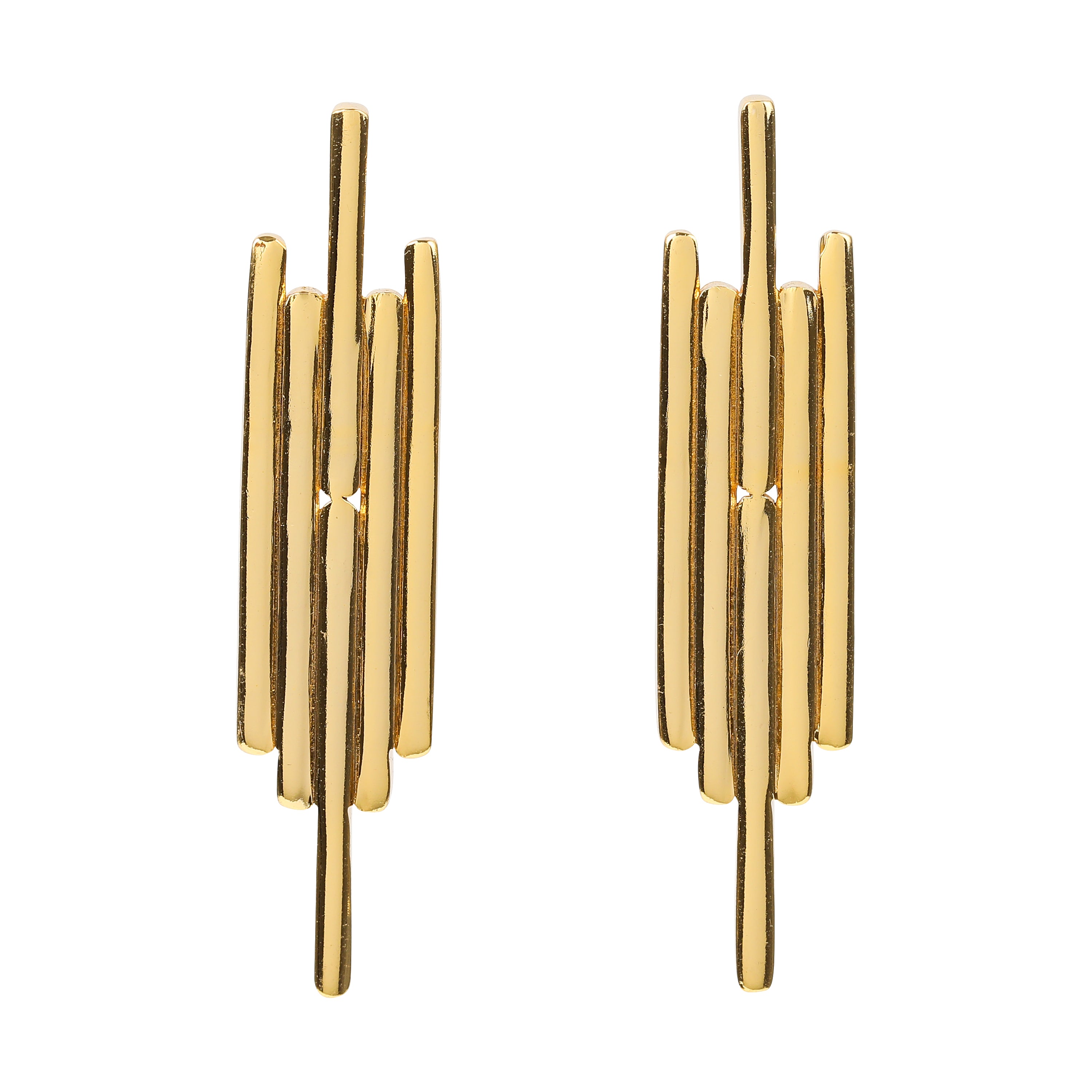 Gold beam earrings