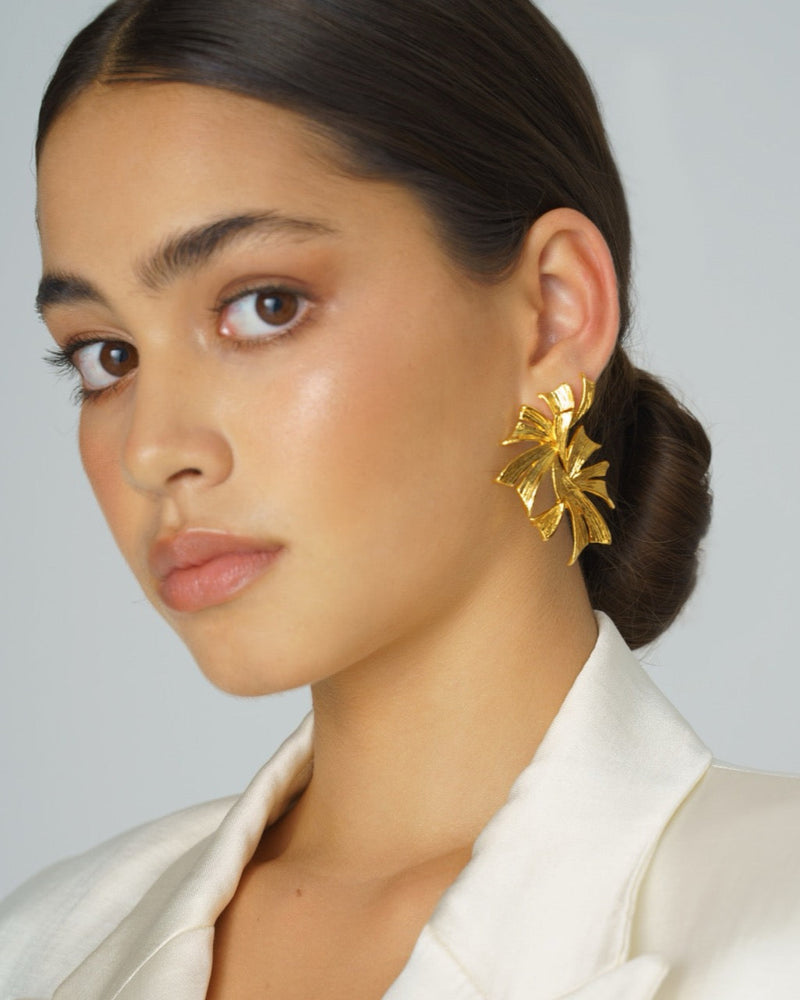 earcuffs gold lynyer earrings handmade artisan statement