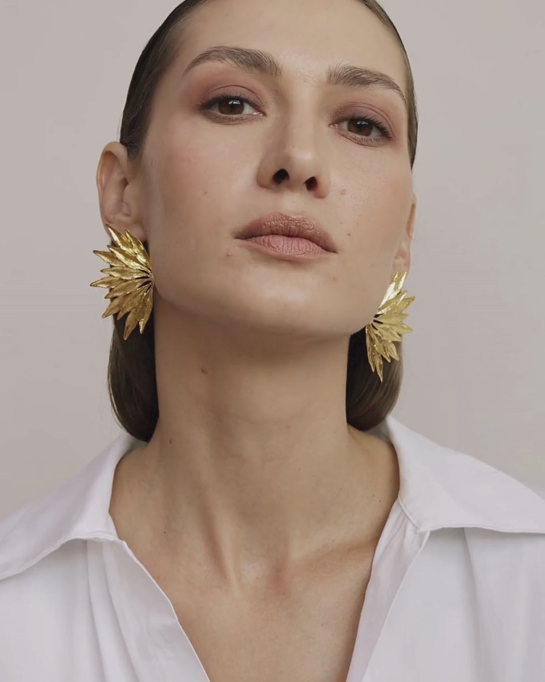 Bold floral earrings