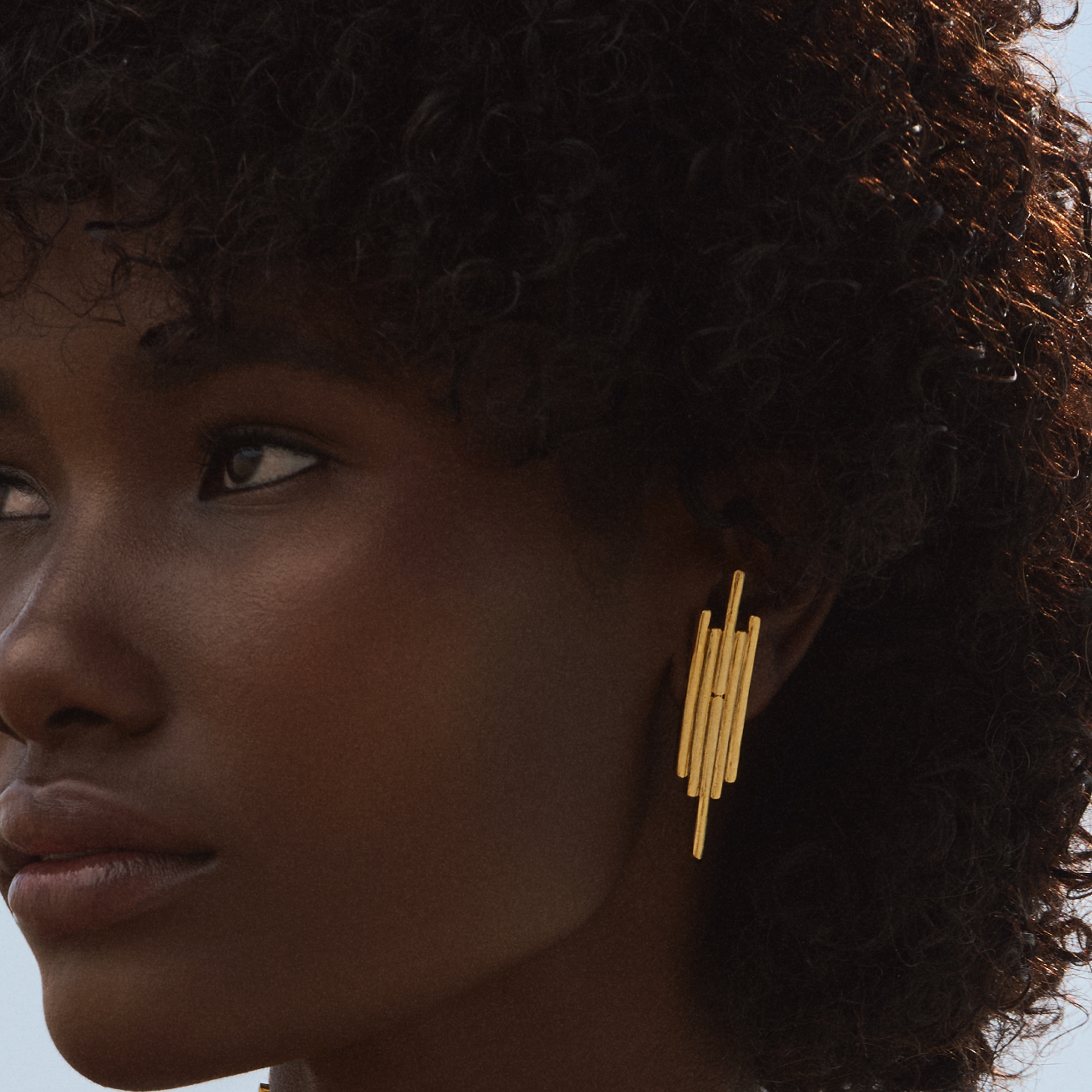 Warrior Golden Beam Earrings