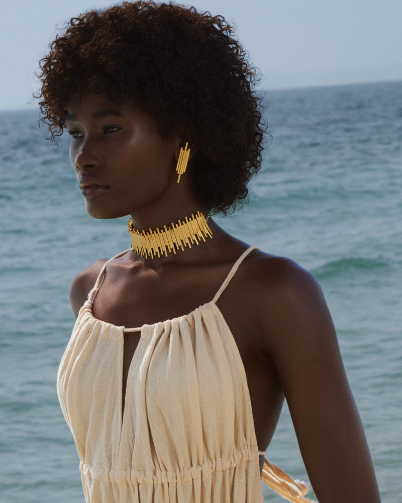 Warrior Golden Beam Earrings