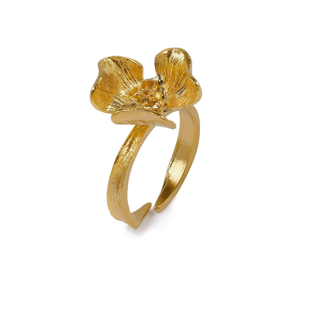 stacked flower rings lynyer jewellery jewelry goldplated ringset