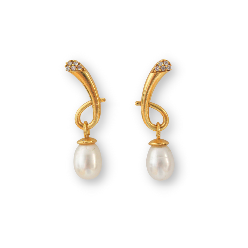 LYNYER pearl drop earrings diamonds gold handmade jewelleryLYNYER pearl drop earrings diamonds gold handmade jewellery