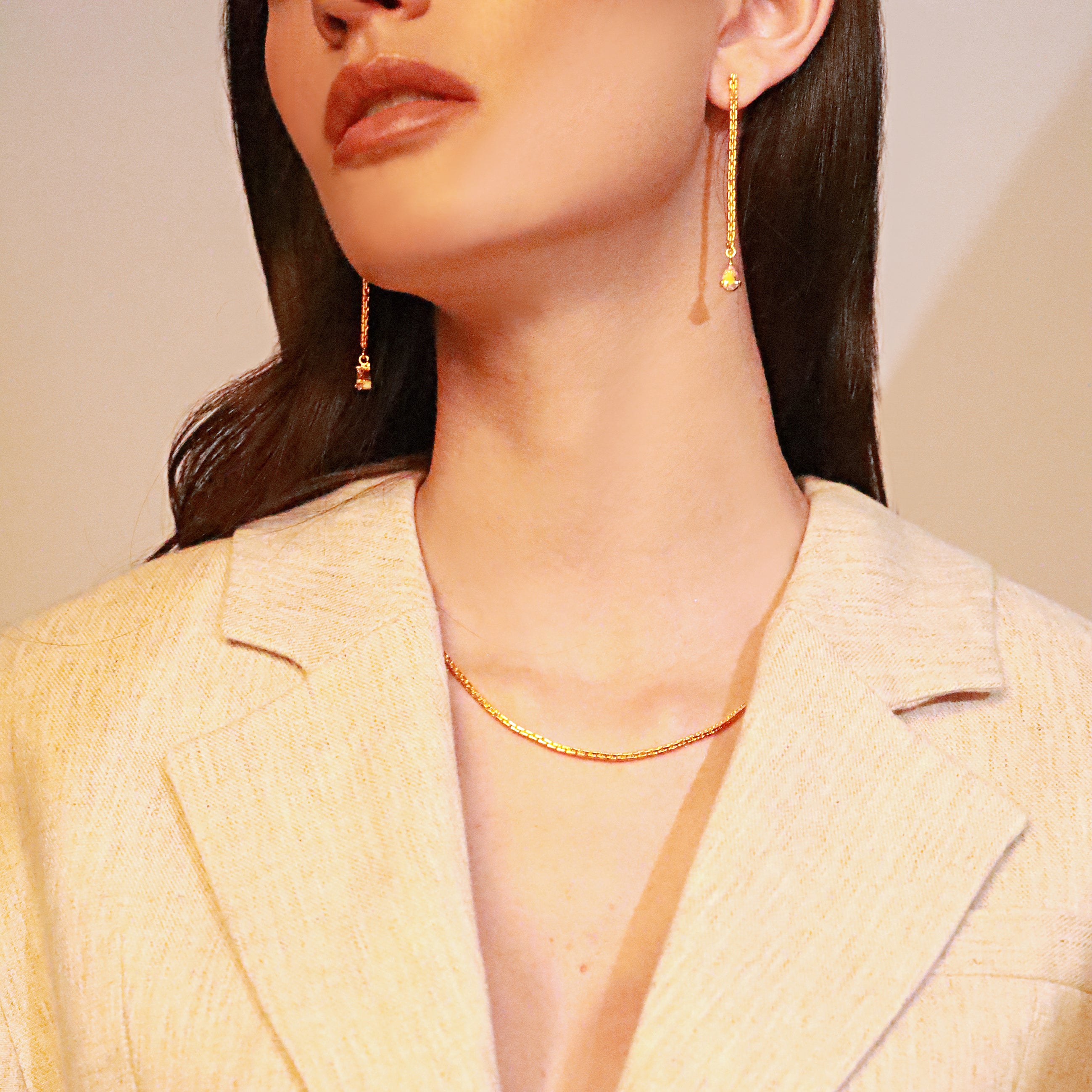 box chain necklace lynyer jewellery gold plated