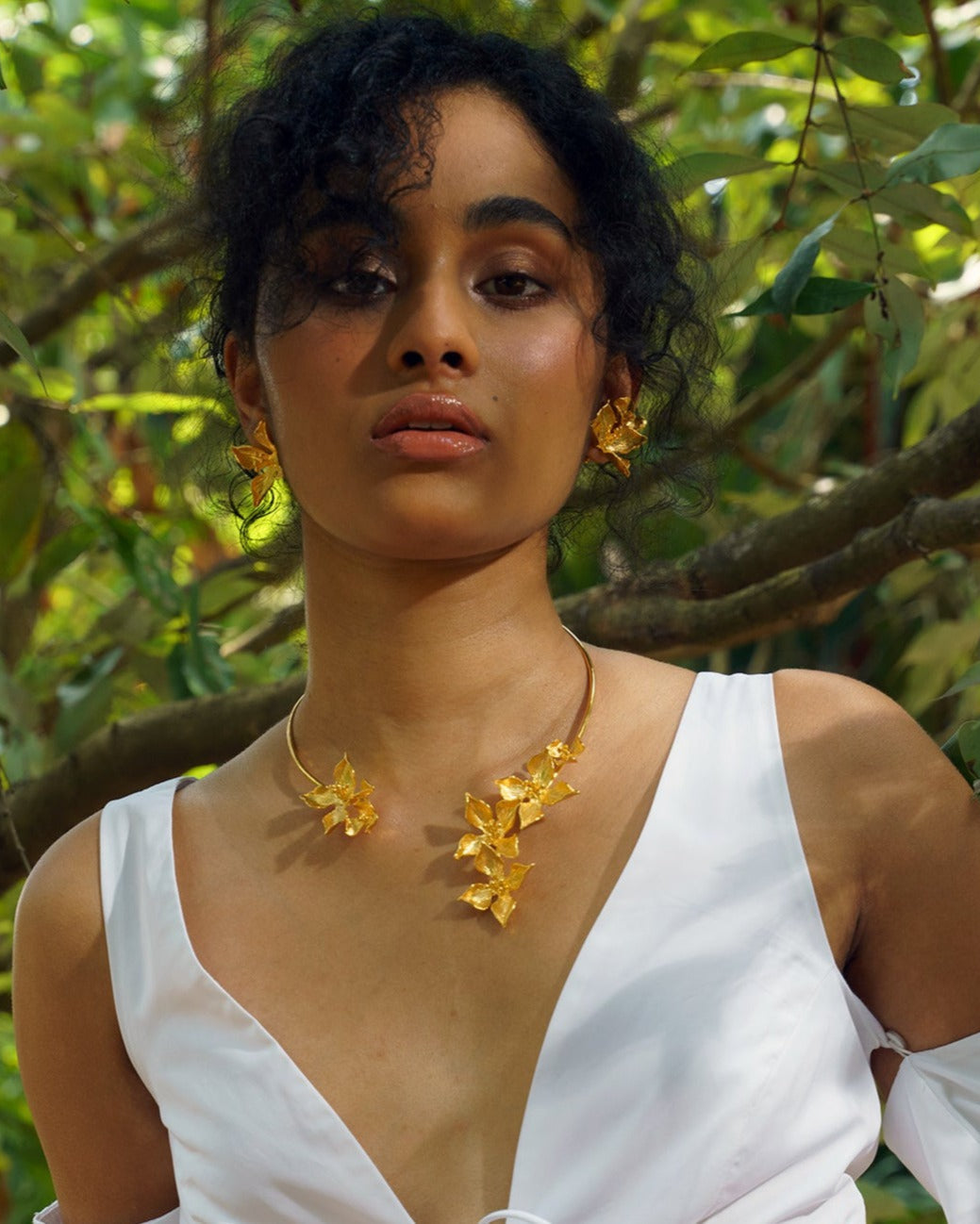 lynyer big earrings earcuff gold flower blossom jewellery earrings jewelry