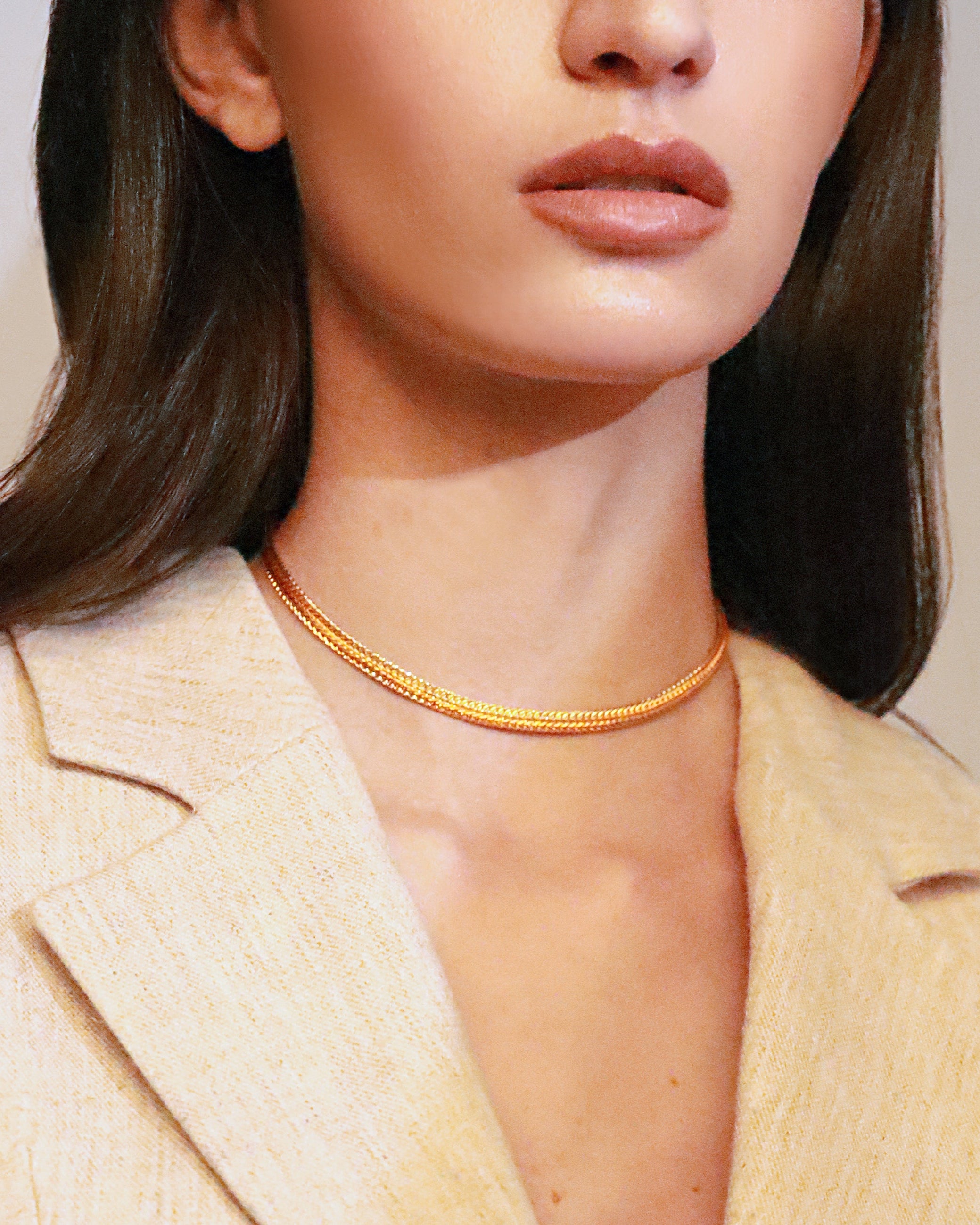 snake gold chain nubia lynyer jewellery choker necklace