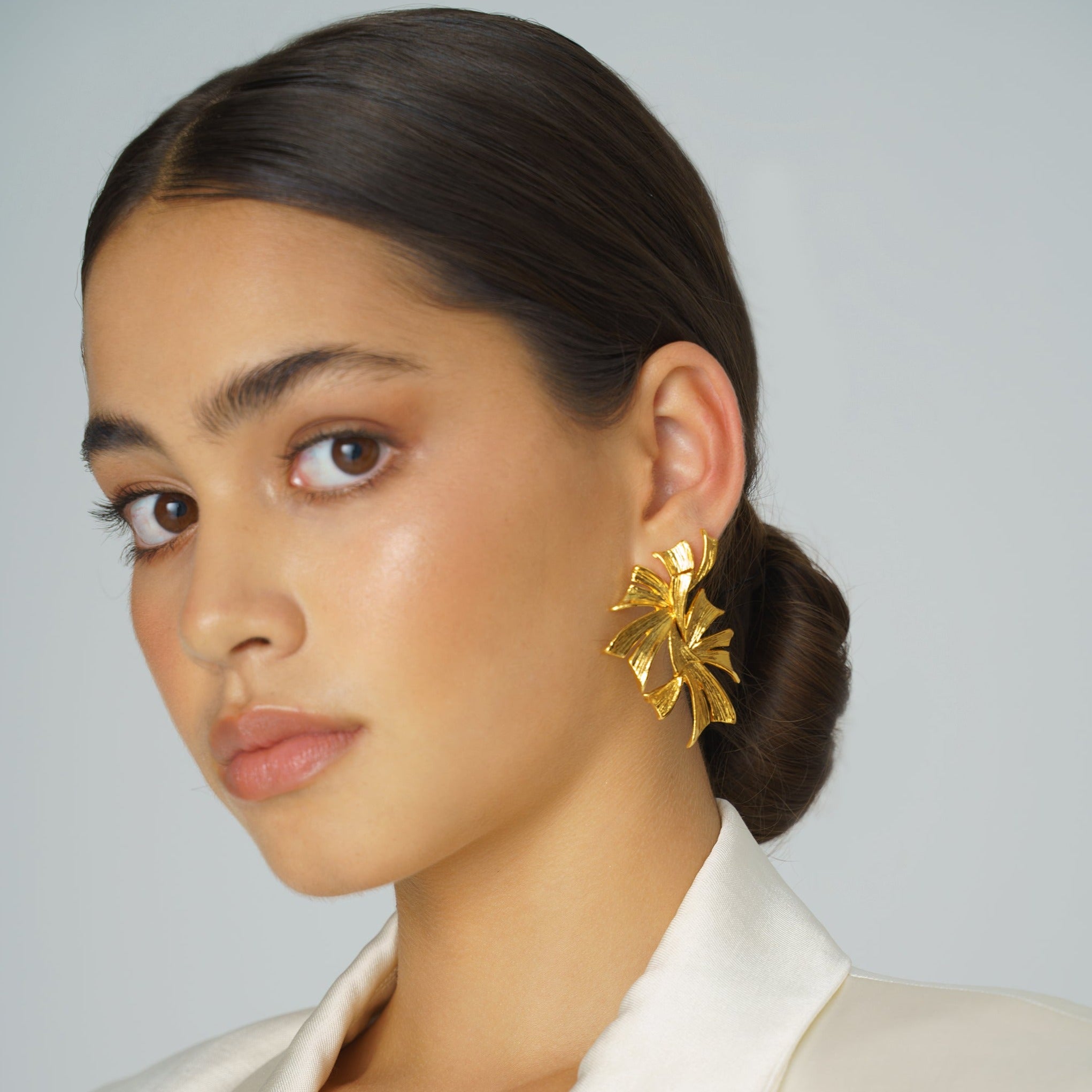 earcuffs gold lynyer earrings handmade artisan statement